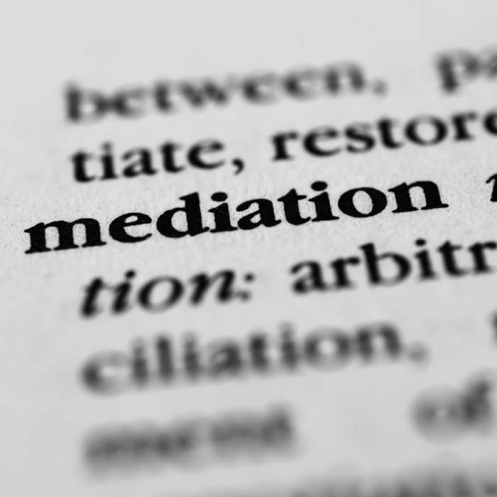 Close up of word Mediation in dictionary