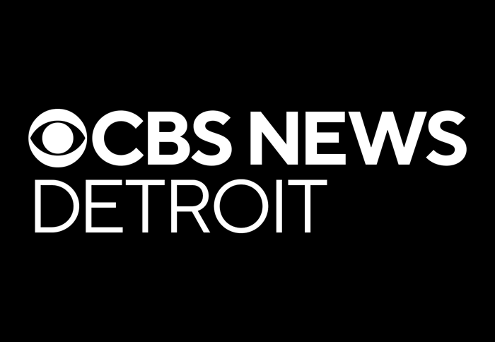 CBS News Detroit Logo On Black Background