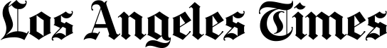 LA Times Logo - Old English font in black