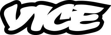 Vice Logo - White script type with black outline